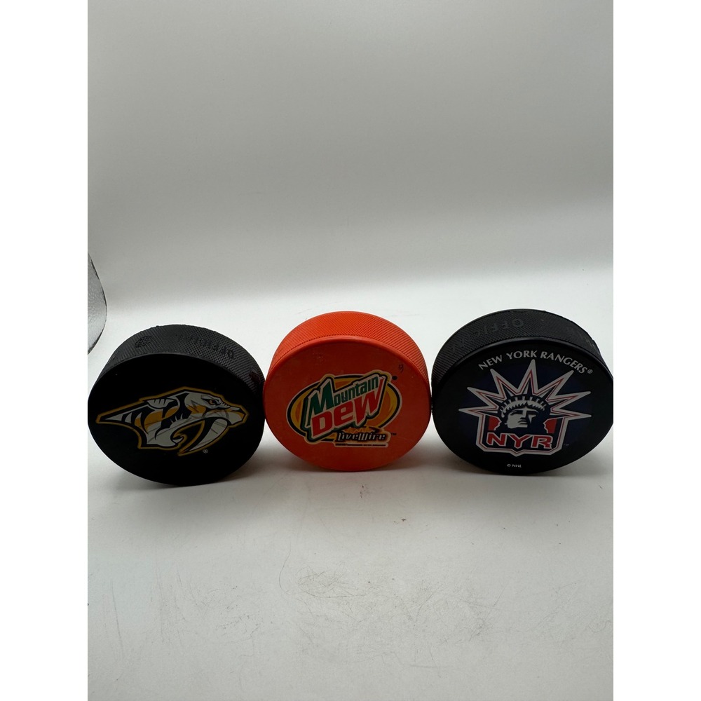 Nashville Predators Mountain Dew New York Rangers Fifth Third Bank Hockey Puck